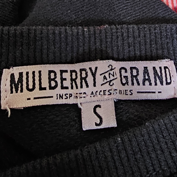 Mulberry and Grand California Rainbow Graphic Black Sweatshirt Womens Size Small - Picture 10 of 12